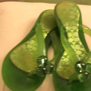 Green Coach Sandals